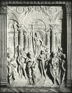Agostino di Duccio, Tempio di Minerva, Particolare dell’Arca degli Antenati, 1454 circa, Tempio Malatestiano, Rimini, fot. Brogi