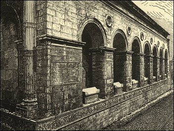 Fiancata del Tempio con le arche, incisione di C. Yriarte, 1882