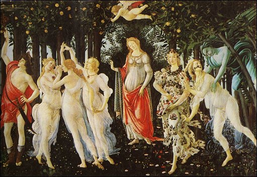 Botticelli, Primavera, 1478 circa, Galleria degli Uffizi, Firenze